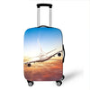 Elastic Aircraft Print Luggage Protector Cover