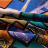 Bohemian Cotton Linen Fabric with Vintage Ethnic Print