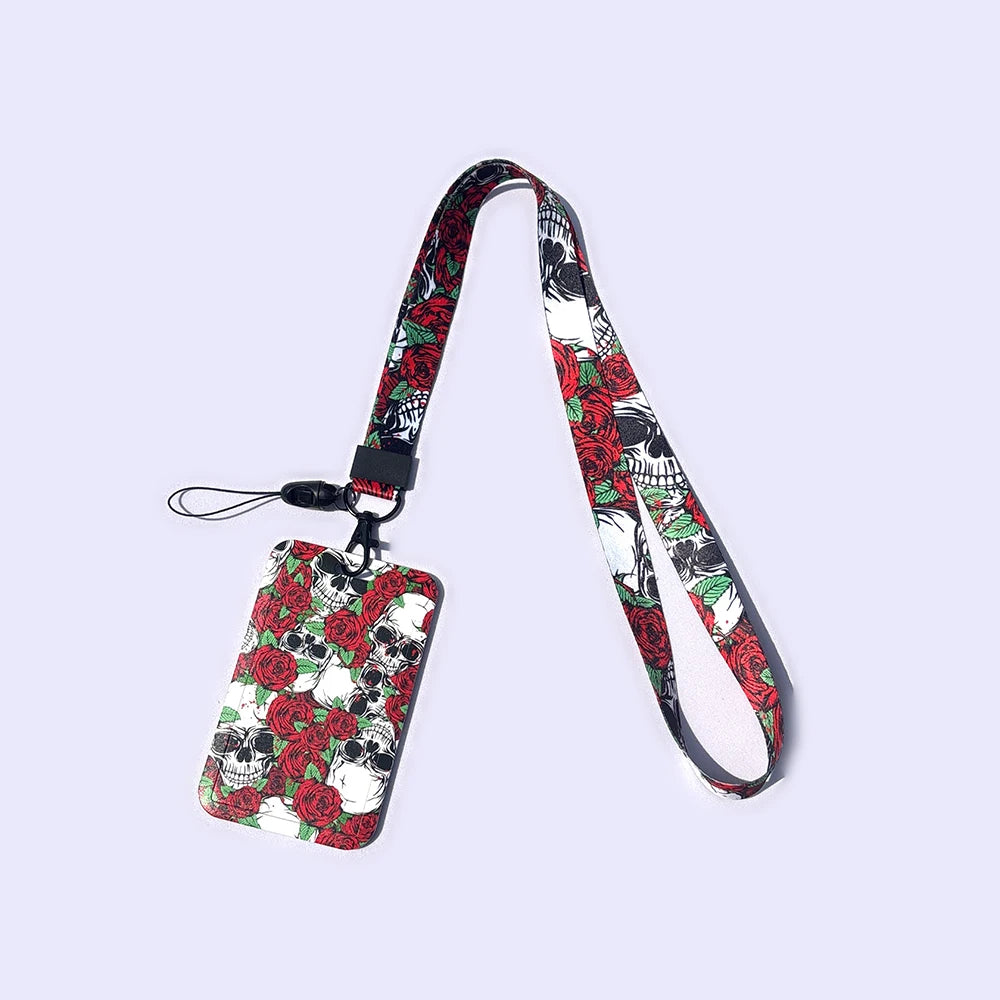 Retro Tape Design Lanyard with Card Holder