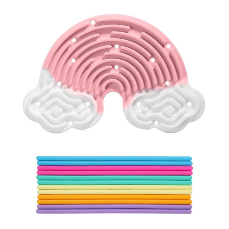 Double-Sided Silicone Fidget Board with 12 Strings