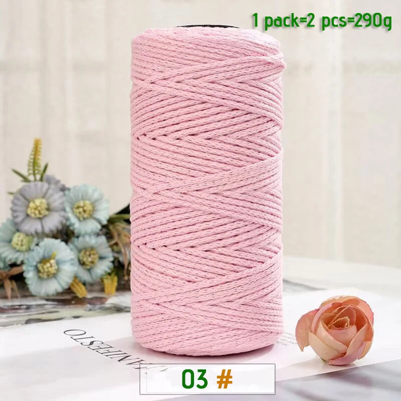 100% Cotton Hollow Yarn for Knitting & Crochet