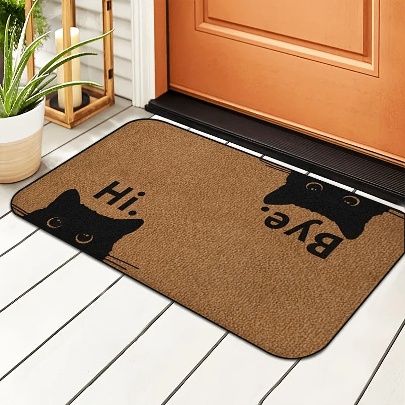 Cat Welcome & Farewell Doormat