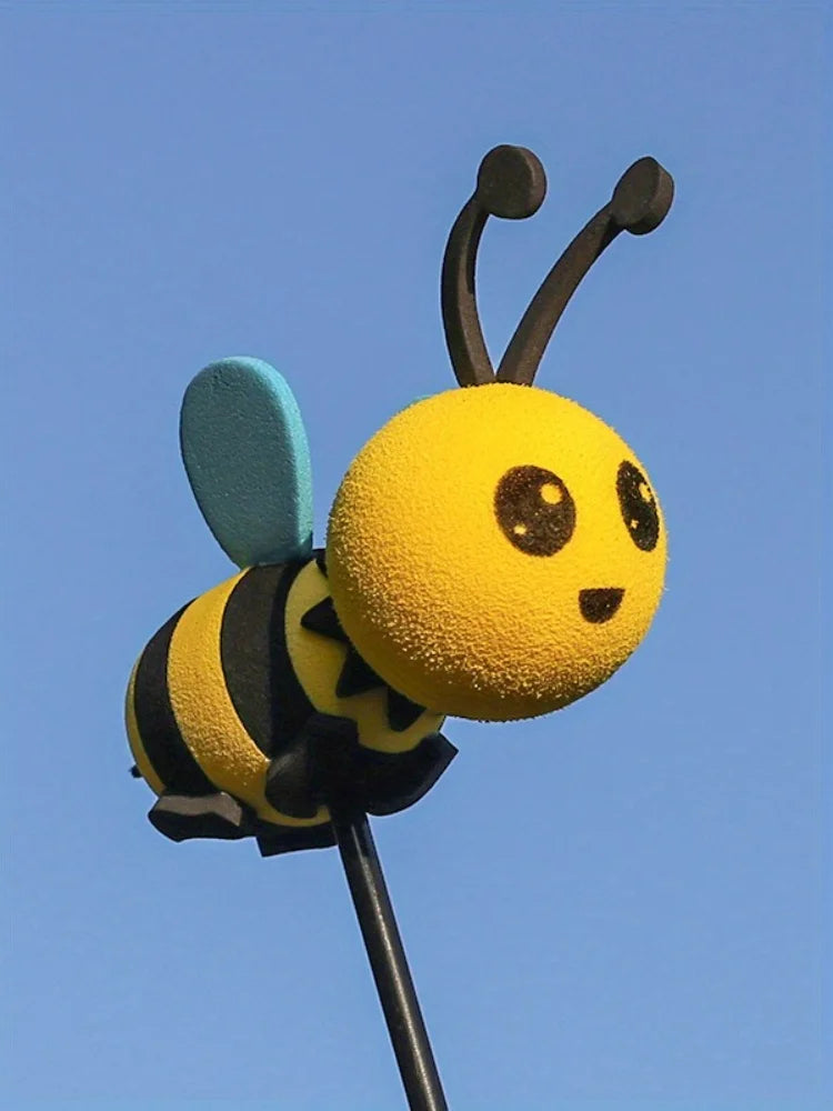 Cute Smiling Bee Car Antenna Toppers (Set of 2)