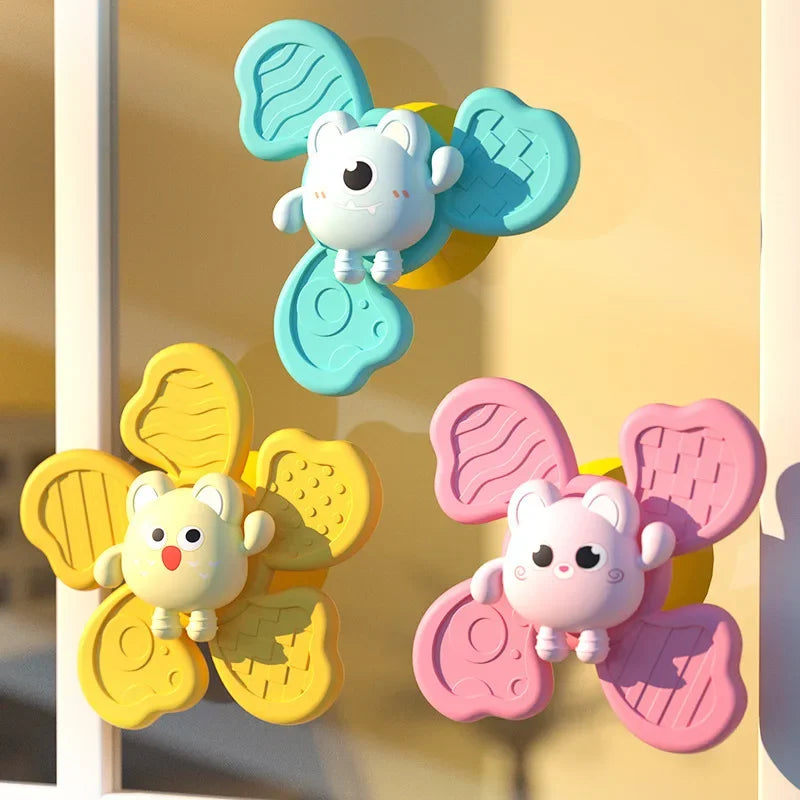 Suction Cup Spinning Bath Toys for Babies (Set of 3)