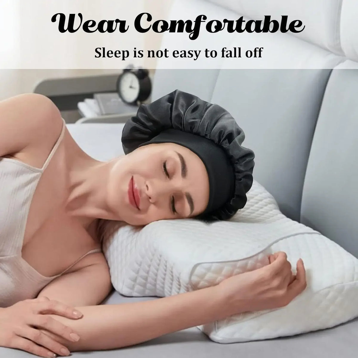 Satin Sleep Bonnet with Adjustable Comfort Band