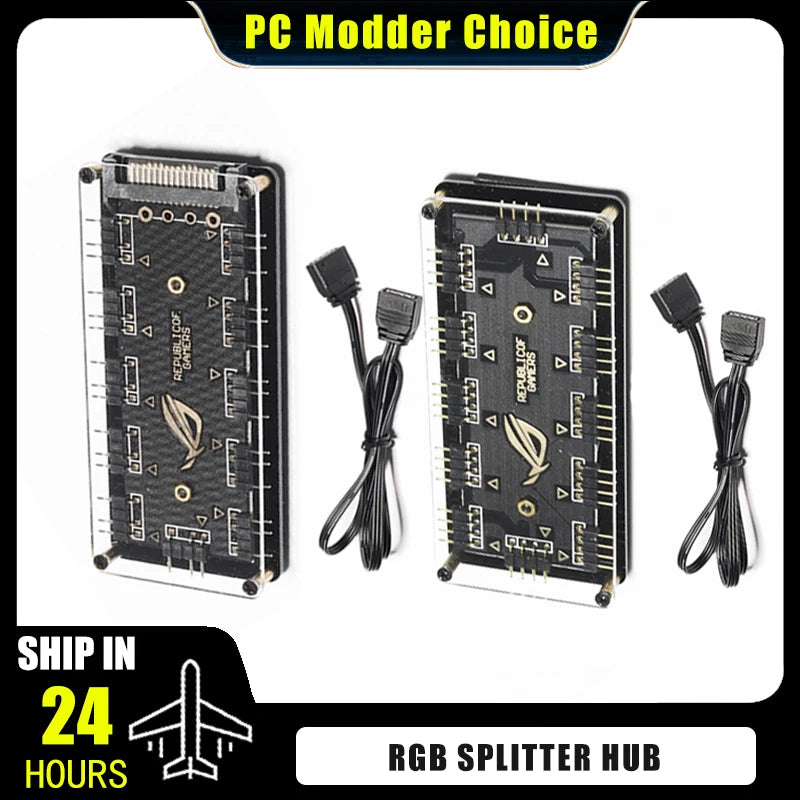 RGB Fan Hub with 5V 3-Pin ARGB & 12V 4-Pin Support