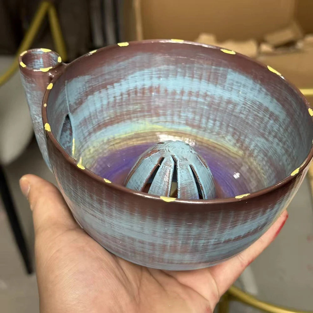 Self-Spinning Fruit & Vegetable Washer Bowl with Drain Holes