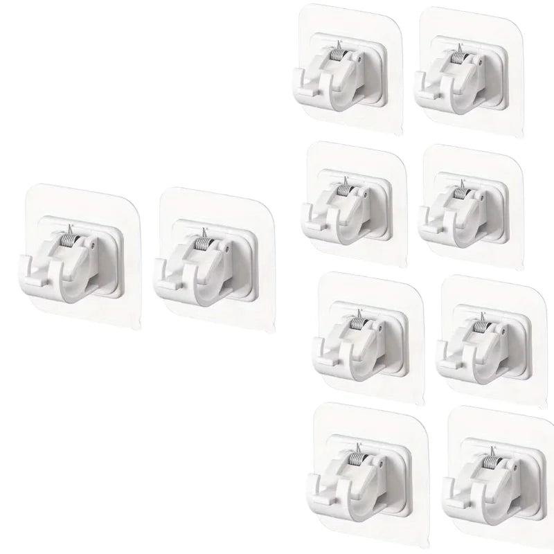 No-Drill Adhesive Curtain Rod Holders