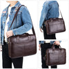 Genuine Leather Business Briefcase for Men – Fits 15.6" Laptop