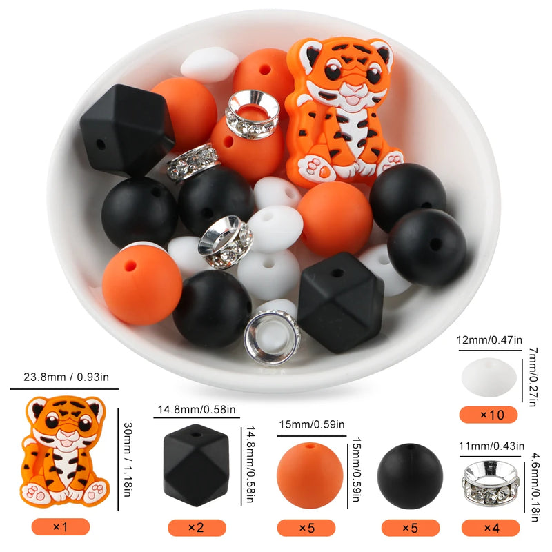 Cartoon Animal Silicone Focal Beads for Jewelry Making