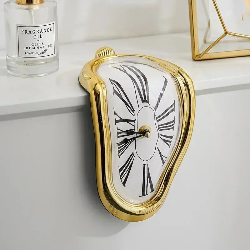 Surreal Melting Wall Clock - Dali Inspired Decorative Timepiece