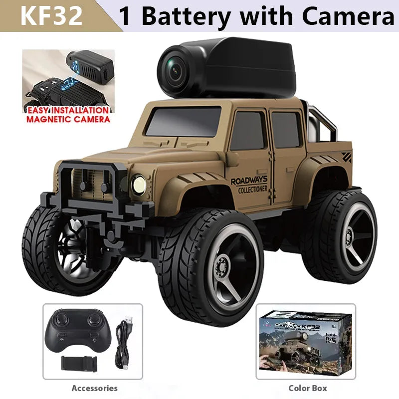 1:64 Scale RC Climbing Car with HD Camera and LED Lights