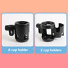 2-in-1 Rotating Cup and Phone Holder for Strollers