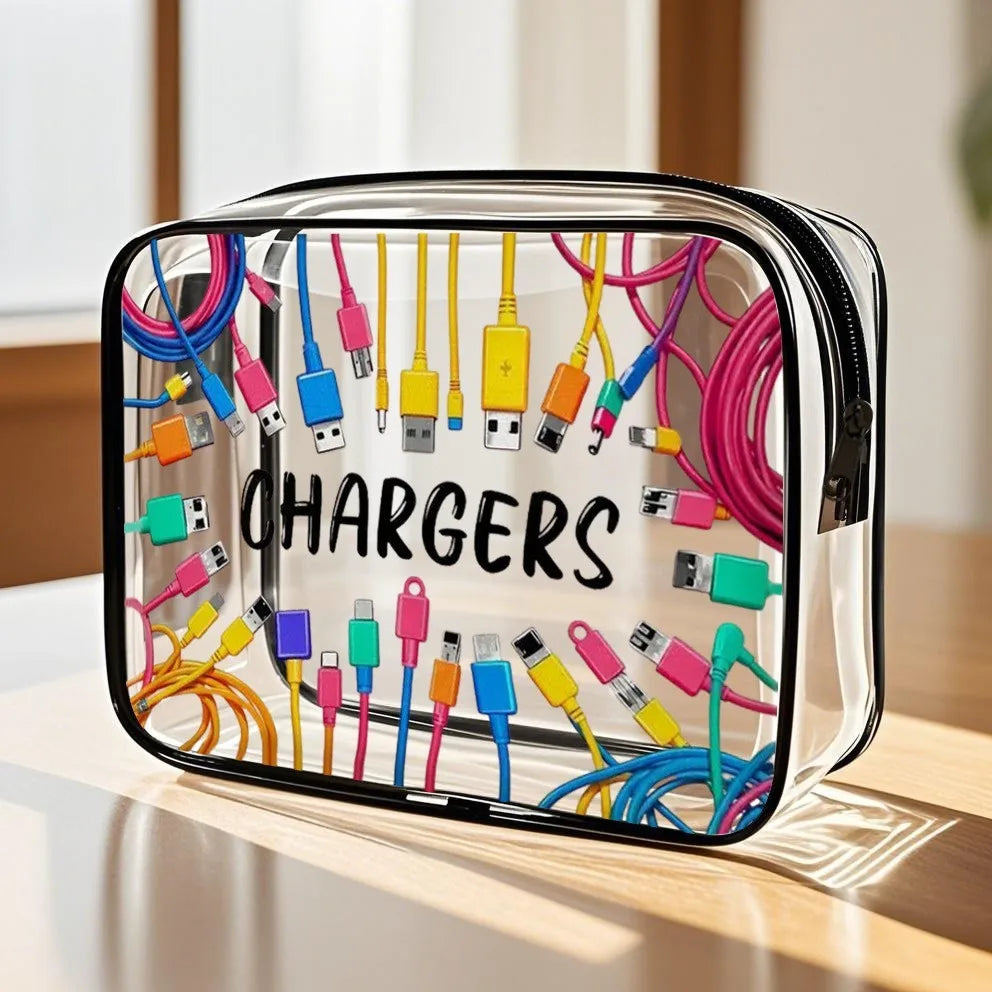 Transparent Travel Makeup Bag with Large Capacity Organizer