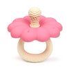 Flower-Shaped Silicone Baby Teether with Easy-Grasp Handle