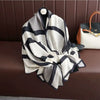 Large Color-Block Cotton-Linen Feel Scarf & Shawl
