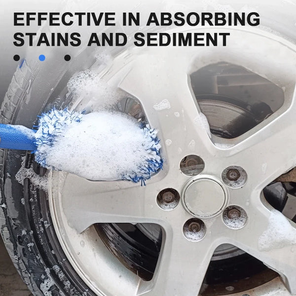 Soft Plush Car Wheel & Rim Cleaning Brush