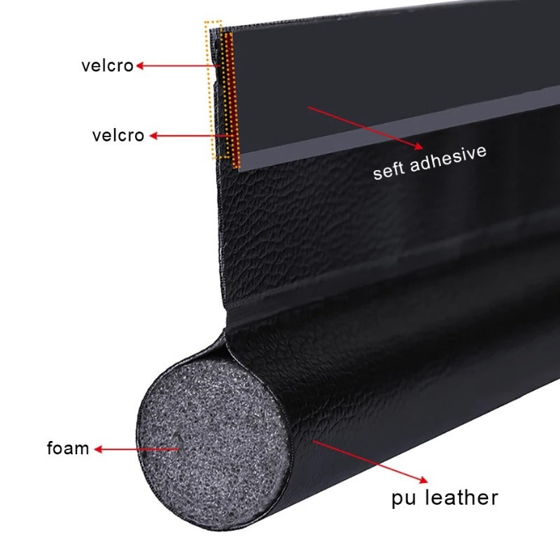 Adjustable Door Bottom Seal Strip Draft Stopper with Acoustic Foam