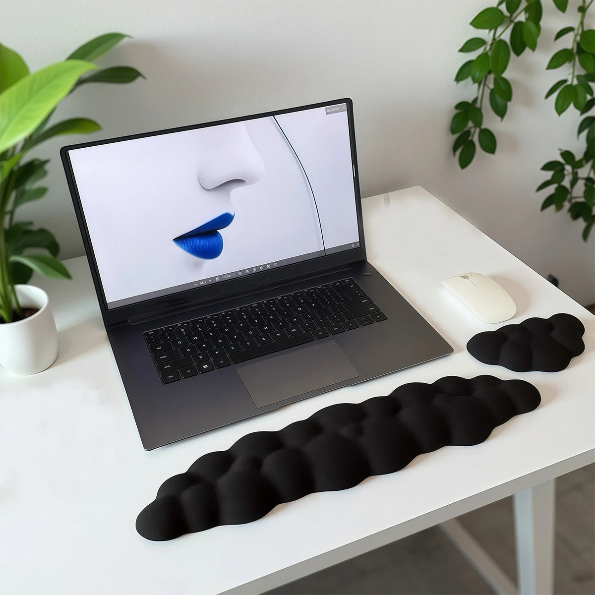 Ergonomic Memory Foam Cloud Wrist Rest with Non-Slip Base