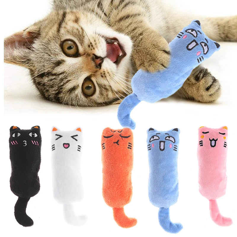 Interactive Plush Cat Toy with Squeaker and Catnip