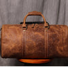 Vintage Embossed Leather Travel Duffle Bag