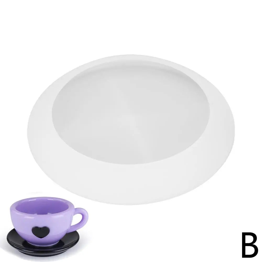 Heart-Shaped Teacup & Saucer Silicone Mold with Handle