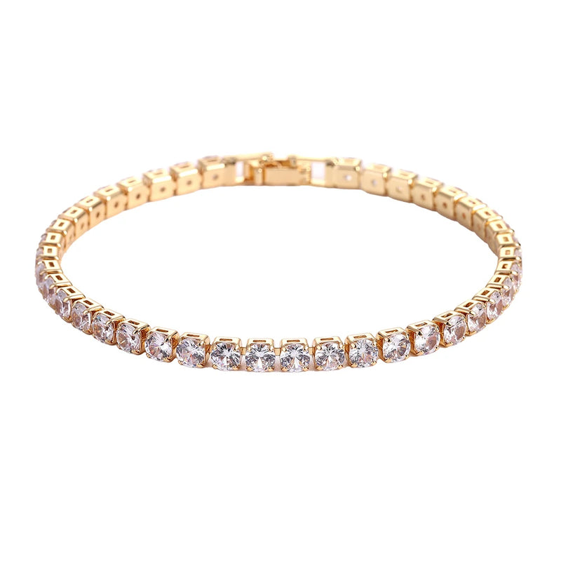 Iced-Out Cubic Zirconia Tennis Bracelet