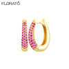 Minimalist CZ Huggie Hoop Earrings