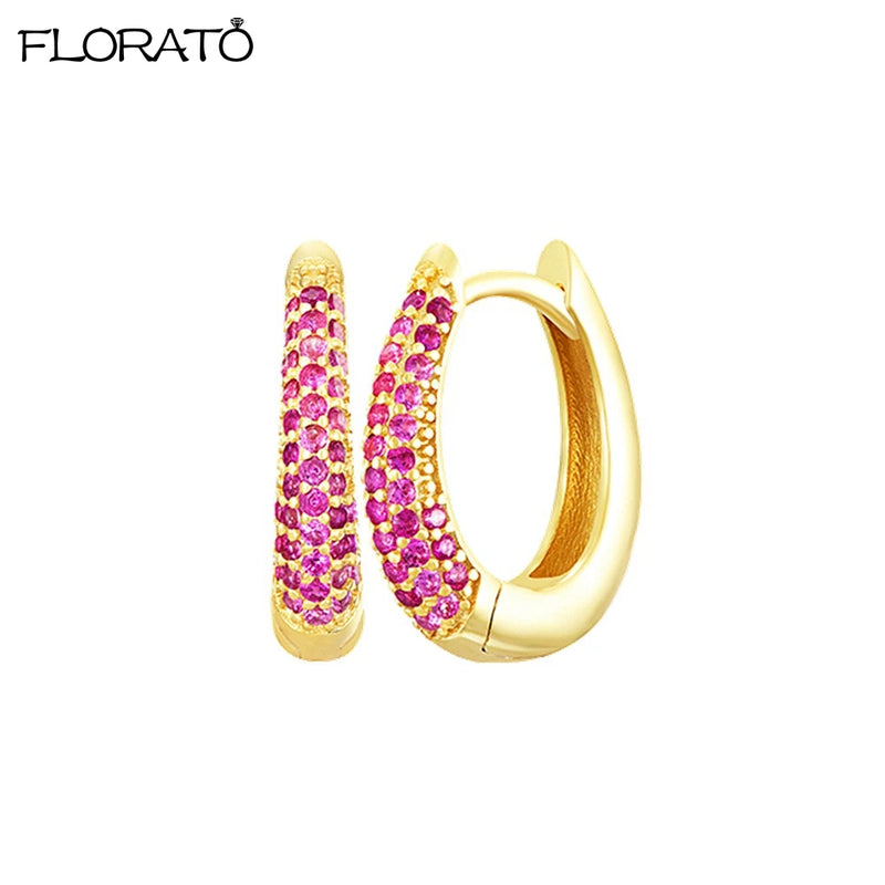 Minimalist CZ Huggie Hoop Earrings