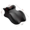 Black multi-positional memory foam body pillow with a removable cover