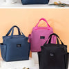 Insulated Canvas Lunch Bag with Double Pockets