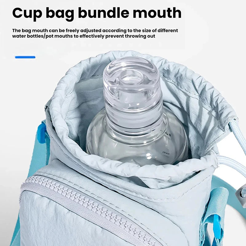 Portable Water Bottle Carrier Bag with Phone Pocket