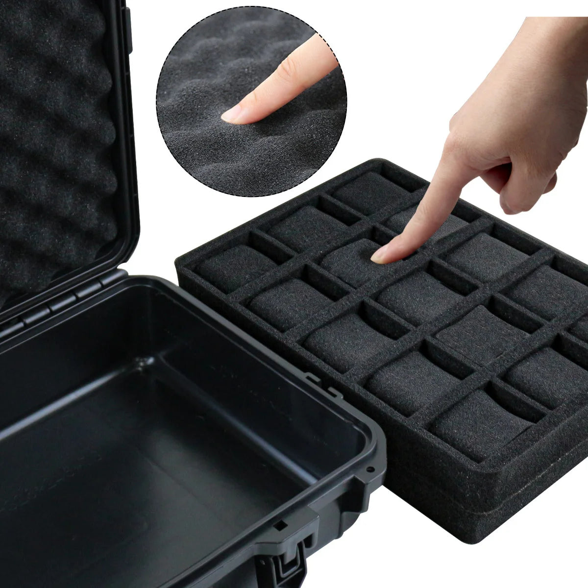 Waterproof Watch Storage Case with Protective Foam Inserts