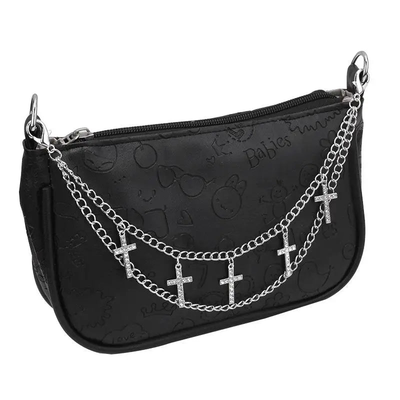 Multi-Layer Metal Pearl Bag Chain