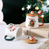 Taza de café de cerámica con tapa y cuchara