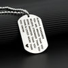 Engraved Inspirational Dog Tag Necklace