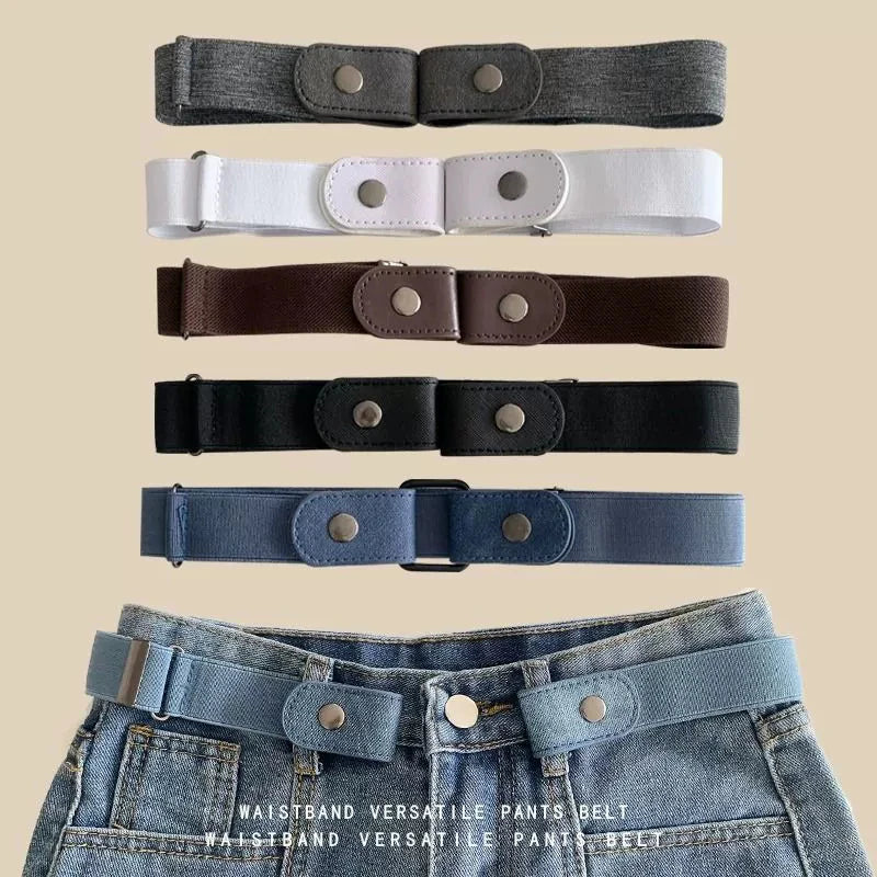 Invisible Elastic Belt for Women – Adjustable No-Buckle Waistband