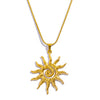 Spiral Sun Pendant Necklace