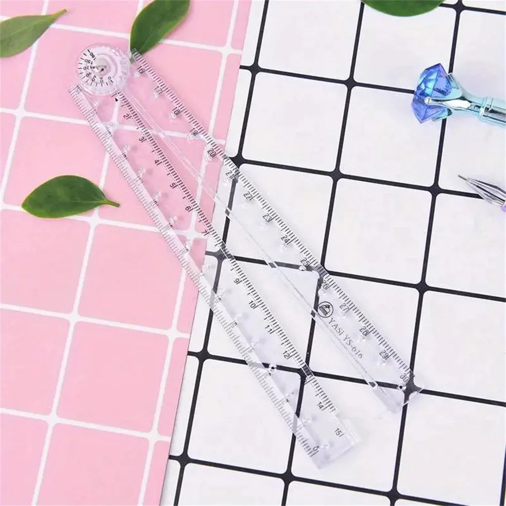 Folding Acrylic Ruler with Clear Markings