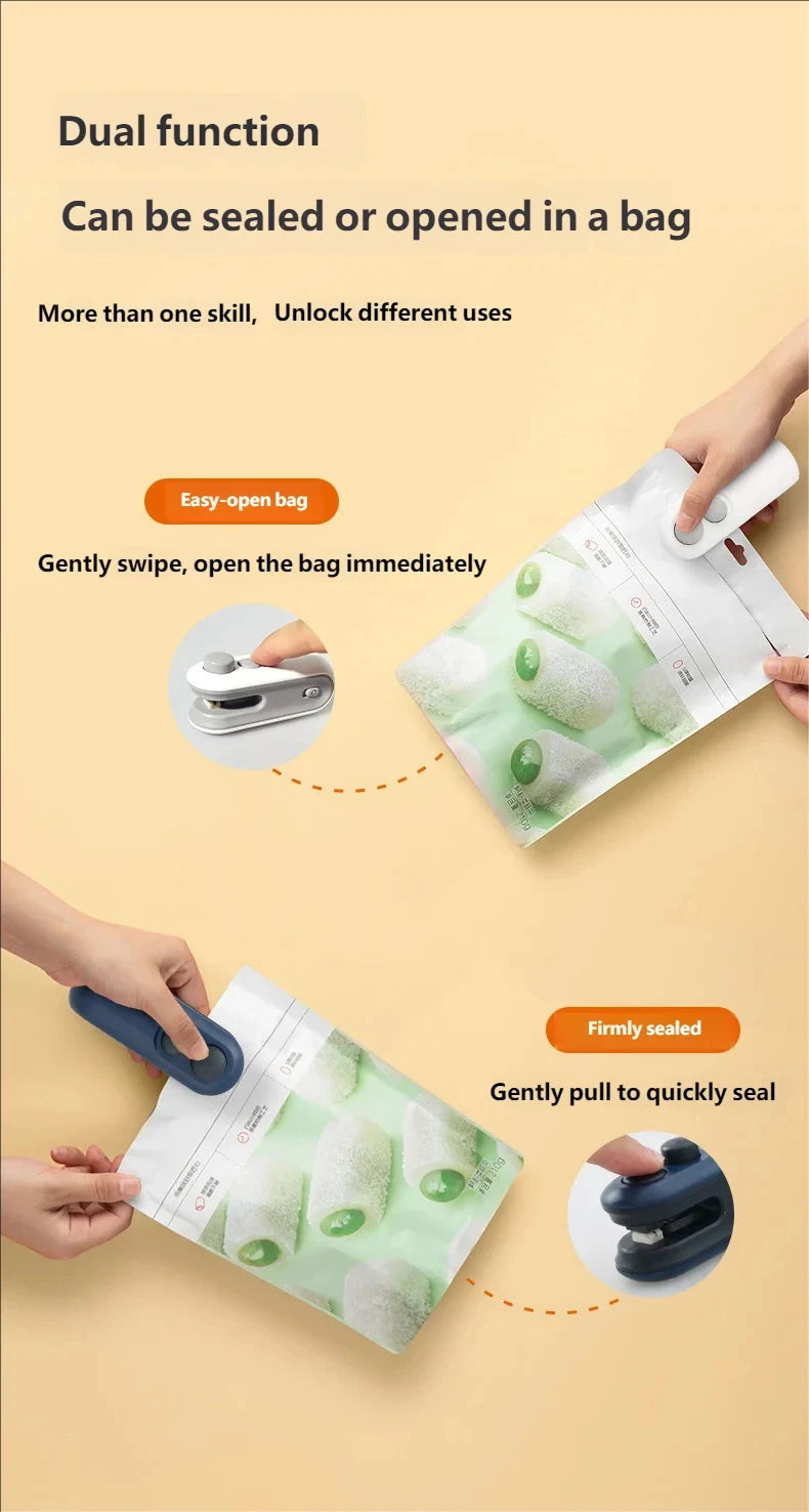 Portable USB Rechargeable Food Sealer for Bags