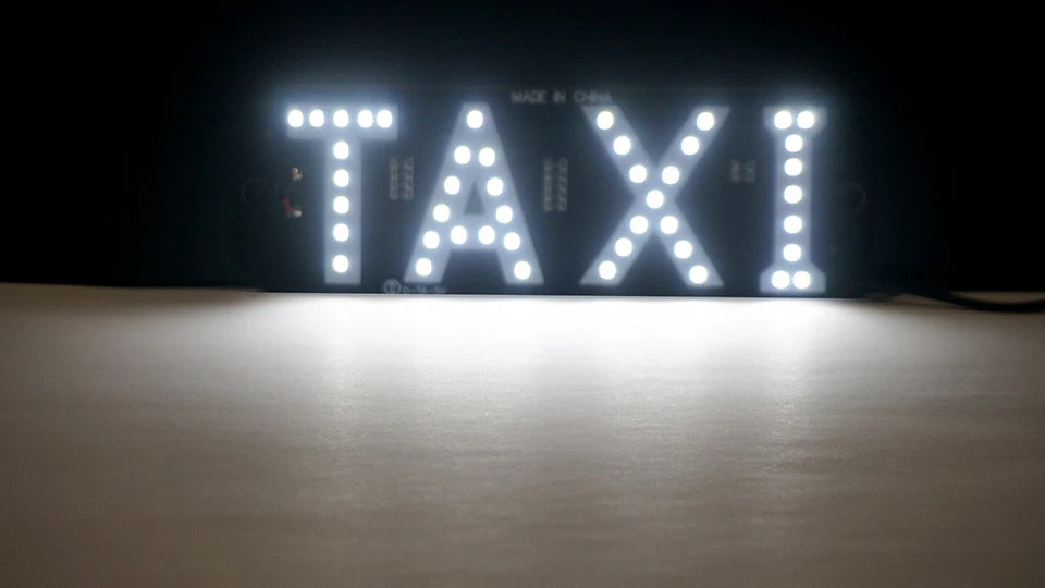 LED Taxi Sign Light with USB & Cigarette Lighter Plug
