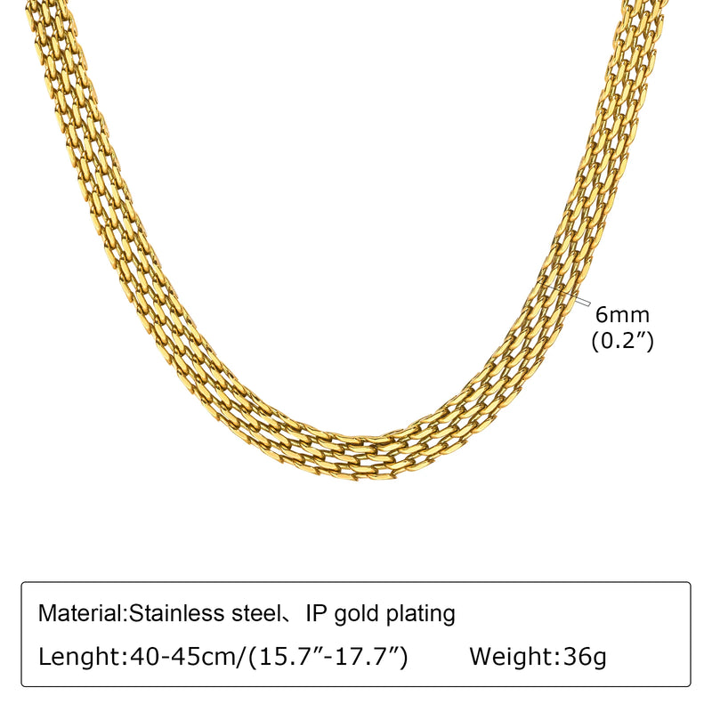 Chunky Gold Plated Stainless Steel Link Necklace