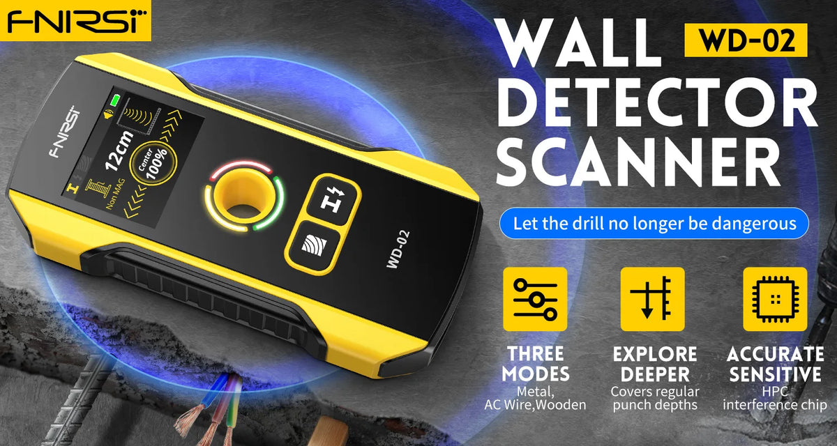 Wall Scanner Stud Finder with TFT Display and AC Wire Detection