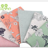 Floral Printed Twill Cotton Fabric for Quilting & Sewing – 6 Piece Set