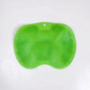 A bright green anti-slip silicone shower scrubber and massage pad for feet and back.