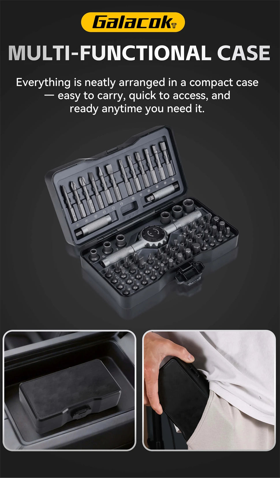 69-in-1 Magnetic Ratchet Screwdriver Kit