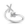 Initial Letter Ring with Zircon Accent