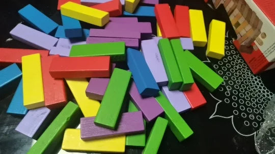 Colorful Wooden Balance Stacking Game for Family Fun