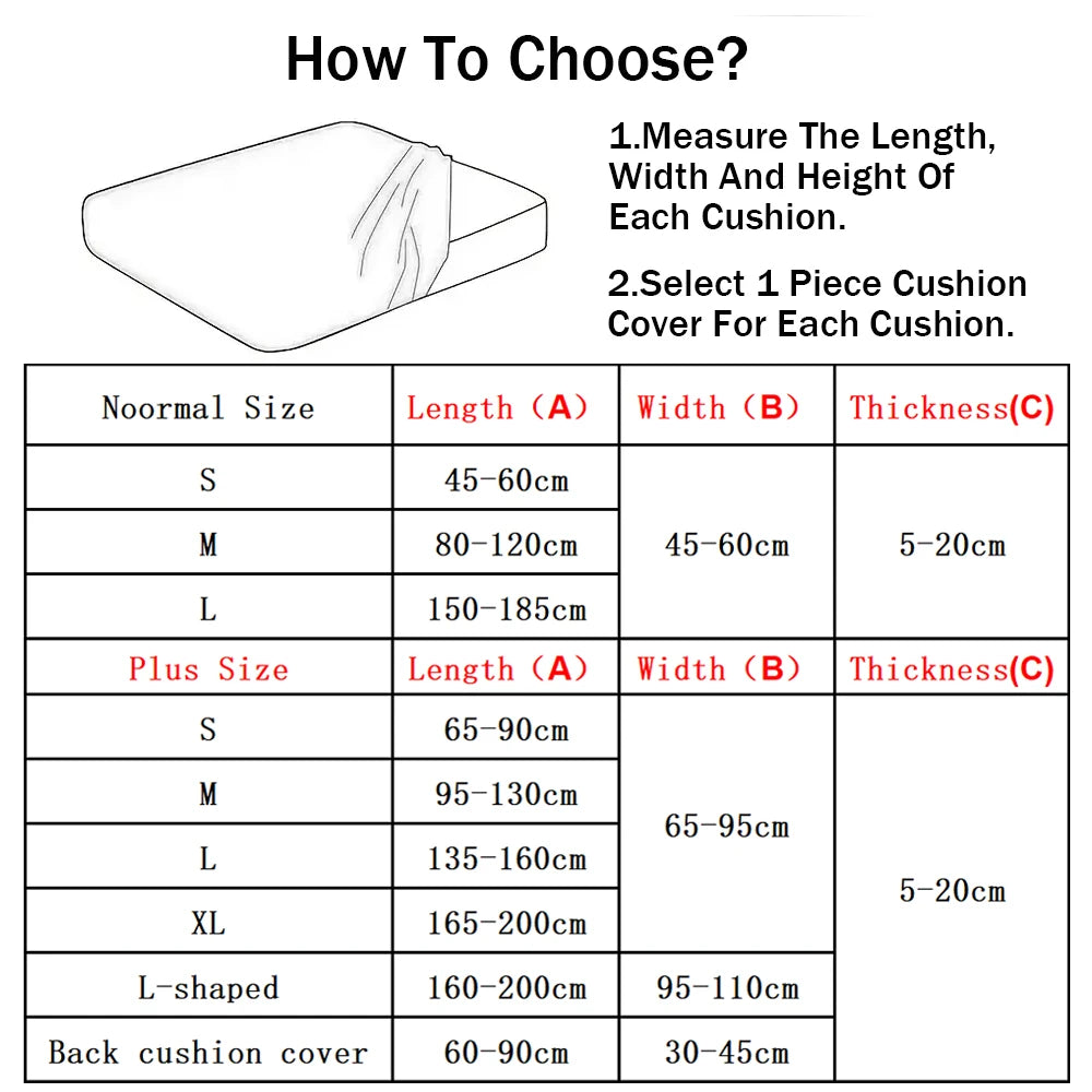 Elastic Sofa Seat Cushion Cover – Stretchable Slipcover Protector