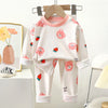 Kids' Cartoon Print Cotton Pajama Set – Long Sleeve Two-Piece Sleepwear